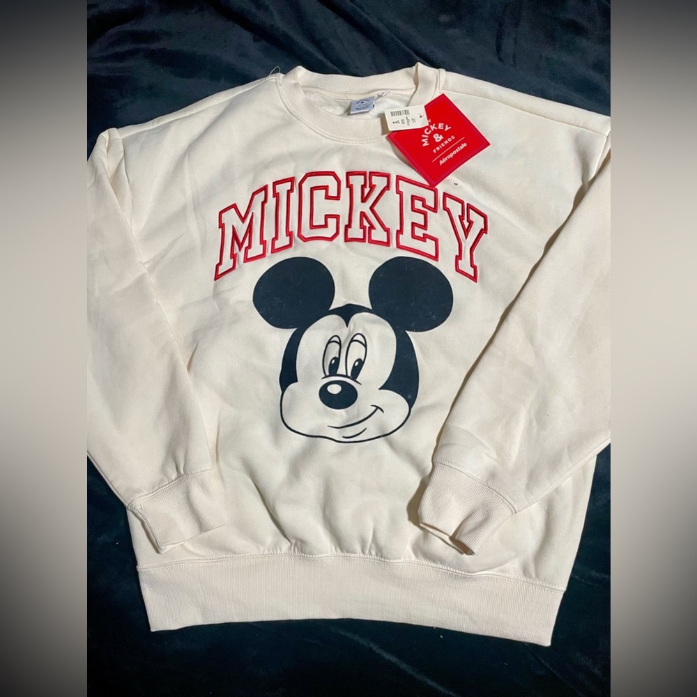 Aeropostale Cream Mickey Mouse Sweater